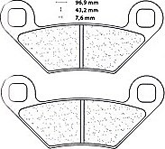 CARBONE LORRAINE PLAQUETTES DE FREIN ARRIERE 1222 ATV1 POLARIS SPORTSMAN / TOURING 570 EFI 2011-2014