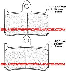 CARBONE LORRAINE PLAQUETTES DE FREIN AVANT 2245 XBK5 HONDA CBR 900 RR FIREBLADE 1992-1997