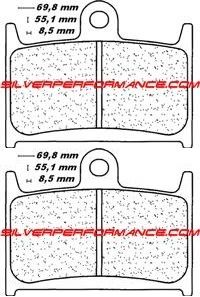 CARBONE LORRAINE PLAQUETTES DE FREIN AVANT 2246 XBK5 SUZUKI GSXR 750 1988-1993