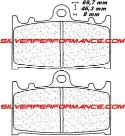 CARBONE LORRAINE PLAQUETTES DE FREIN AVANT 2251 XBK5 SUZUKI GSR 600 2006-2013
