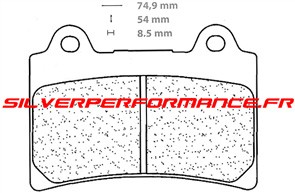 CARBONE LORRAINE PLAQUETTES DE FREIN AVANT 2253 A3+ par forme