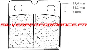 CARBONE LORRAINE PLAQUETTES DE FREIN AVANT 2258 A3+ par forme