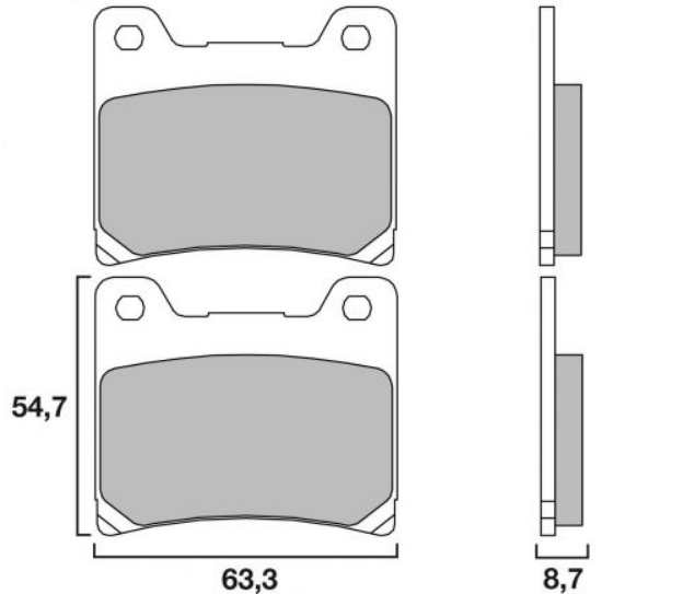 BREMBO SA SINTER PLAQUETTES DE FREIN AVANT 07YA11SA 2283 par forme