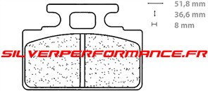 CARBONE LORRAINE PLAQUETTES DE FREIN ARRIERE 2287 RX3 par forme
