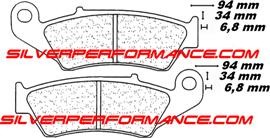 CARBONE LORRAINE PLAQUETTES DE FREIN AVANT 2300 X59 RACING HONDA TRX R 450 2004-2010