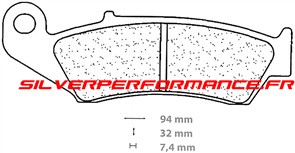 CARBONE LORRAINE PLAQUETTES DE FREIN AVANT 2302 A3+ HONDA AX1 250 1990