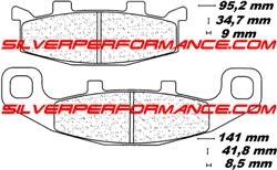 BREMBO SP SINTER 07KA09SP PLAQUETTES DE FREIN ARRIERE 2304 KAWASAKI ZX10 1000 TOMCAT 1988-1990