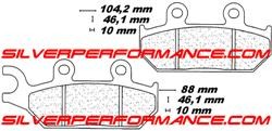 CARBONE LORRAINE PLAQUETTES DE FREIN AVANT 2360 A3+ YAMAHA XT 600 ( E et K ) 1990-2000