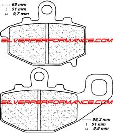 BREMBO SP SINTER PLAQUETTES DE FREIN ARRIERE 07KA16SP 2381 KAWASAKI ZX10R 1000 2004-2010