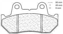 CARBONE LORRAINE PLAQUETTES DE FREIN AVANT 2382 A3+ HONDA CB 125 T SUPERDREAM 1982-2011