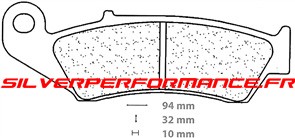 CARBONE LORRAINE PLAQUETTES DE FREIN ARRIERE 2385 RX3 HONDA VFR 400 R NC30 1989-1992