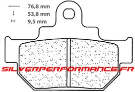CARBONE LORRAINE PLAQUETTES DE FREIN AVANT 2386 A3+ SUZUKI DR 500 S 1989-1990