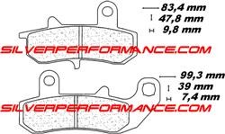 CARBONE LORRAINE PLAQUETTES DE FREIN ARRIERE 2388 RX3 SUZUKI DR 600 RK 1989