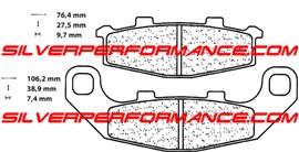 BREMBO SP SINTER PLAQUETTES DE FREIN ARRIERE 07KA11SP 2389 SUZUKI RGV GAMMA 250 1991-2011