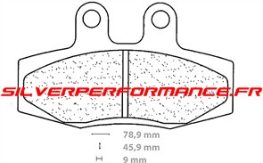 CARBONE LORRAINE PLAQUETTES DE FREIN ARRIERE 2399 EN10 KTM EXC 125 1990