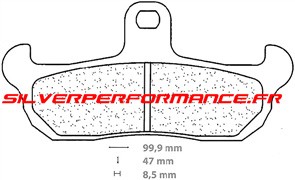 CARBONE LORRAINE PLAQUETTES DE FREIN AVANT 2400 MX10 HUSQVARNA WR 430 1987-2010