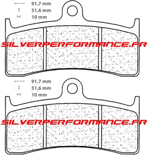 CARBONE LORRAINE PLAQUETTES DE FREIN AVANT 2404 A3+ BERINGER ROAD/RACING 6 PISTONS