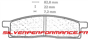 CARBONE LORRAINE PLAQUETTES DE FREIN AVANT 2424 XE7 / XC7 YAMAHA TTR 125 2000-2010