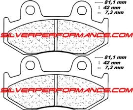 CARBONE LORRAINE PLAQUETTES DE FREIN AVANT 2451 MX10 HONDA CR 125 1984-1986