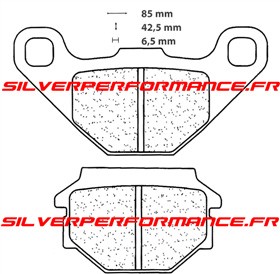CARBONE LORRAINE PLAQUETTES DE FREIN ARRIERE 2472 RX3 BUELL M2 CYCLONE 1200 1998-2002