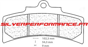 CARBONE LORRAINE PLAQUETTES DE FREIN AVANT 2584 SBK5 PVM 6 PISTONS