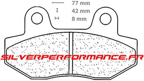 CARBONE LORRAINE PLAQUETTES DE FREIN AVANT 2621 A3+ CAGIVA STELLA 116 1997-2011