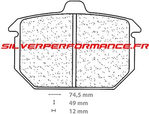 CARBONE LORRAINE PLAQUETTES 2701 RX3 HARLEY DAVIDSON FLHT ELECTRA GLIDE 1340 1985-1986