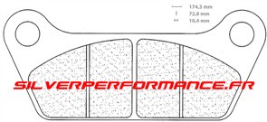 CARBONE LORRAINE PLAQUETTES 2702 RX3 HARLEY DAVIDSON FLH 1200 1980