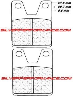 CARBONE LORRAINE PLAQUETTES DE FREIN ARRIERE 2713 RX3 YAMAHA YZF 1000 R1 1998-2001