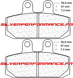 BREMBO SA SINTER PLAQUETTES DE FREIN AVANT 07GR13CC 2794 HONDA CA REBEL 125 1997-2011