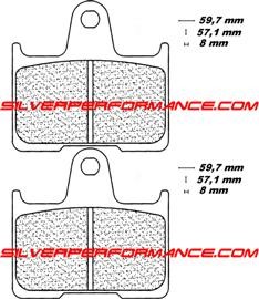 BREMBO SP SINTER PLAQUETTES DE FREIN ARRIERE 07SU25SP 2813 par forme