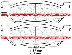 CARBONE LORRAINE PLAQUETTES DE FREIN AVANT 2828 S4 YAMAHA TW 125 1999-2004