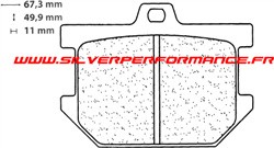 CARBONE LORRAINE PLAQUETTES DE FREIN AVANT 2847 A3+ YAMAHA SR 500 1978-1982