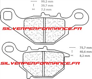 CARBONE LORRAINE PLAQUETTES DE FREIN AVANT 2914 XE7 / XC7 SUZUKI DRZ 125 2003-2010