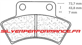 CARBONE LORRAINE PLAQUETTES DE FREIN ARRIERE 2924 ATV1 POLARIS L 2x4 350 1990