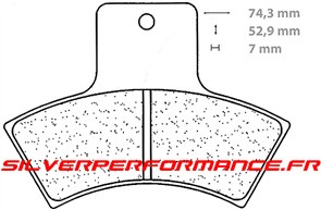 CARBONE LORRAINE PLAQUETTES DE FREIN ARRIERE 2925 ATV1 POLARIS XPLORER 4x4 250 2000-2010