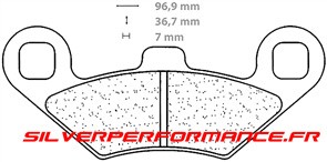 CARBONE LORRAINE PLAQUETTES DE FREIN AVANT 2927 X59 RACING POLARIS OUTLAW 500 2006-2010