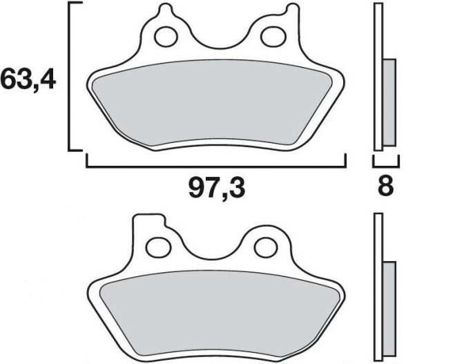 CARBONE LORRAINE PLAQUETTES DE FREIN AVANT 2958 A3+ HARLEY DAVIDSON FLHR ROAD KING 1450 2000-2004