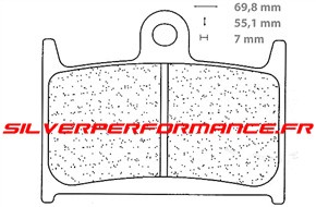 CARBONE LORRAINE PLAQUETTES DE FREIN AVANT 2961 A3+ SUZUKI RF 900 1994-1999