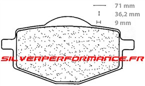 CARBONE LORRAINE PLAQUETTES DE FREIN AVANT 3008 MSC MBK FLAME R/F 125 1996-2003