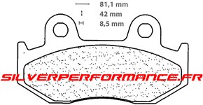 CARBONE LORRAINE PLAQUETTES DE FREIN AVANT 3019 MSC HONDA CH FREEWAY FUSION 250 1988-2010