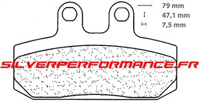 CARBONE LORRAINE PLAQUETTES DE FREIN AVANT 3020 SC HONDA EX BALI 100 1996-2010