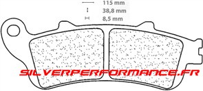 CARBONE LORRAINE PLAQUETTES DE FREIN AVANT 3026 MSC HONDA FJS SILVERWING 600 2001-2010