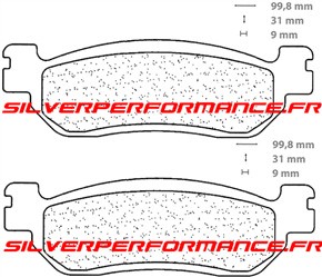CARBONE LORRAINE PLAQUETTES DE FREIN ARRIERE 3033 MSC ITALJET JUPITER 125 2002-2010