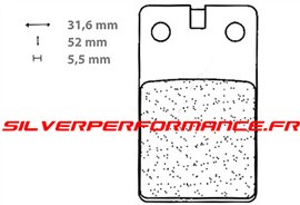 CARBONE LORRAINE PLAQUETTES DE FREIN ARRIERE 3034 SC APRILIA RED ROSE 50 1991-2010