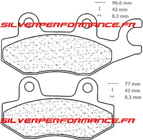 CARBONE LORRAINE PLAQUETTES DE FREIN AVANT 3036 SC MBK X-POWER 50 1998-2003