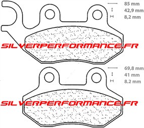 CARBONE LORRAINE PLAQUETTES DE FREIN AVANT 3039 MSC GARELLI FREELAND 125 2002-2010