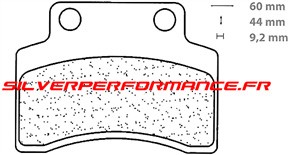 CARBONE LORRAINE PLAQUETTES DE FREIN AVANT 3047 MSC CPI ARAGON GP 125 2007-2010