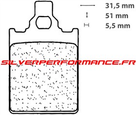 CARBONE LORRAINE PLAQUETTES DE FREIN AVANT 3053 MSC PIAGGIO PX 125 1999-2001