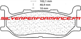 CARBONE LORRAINE PLAQUETTES DE FREIN AVANT 3058 MSC YAMAHA XP 500 TMAX T-MAX 2001-2003